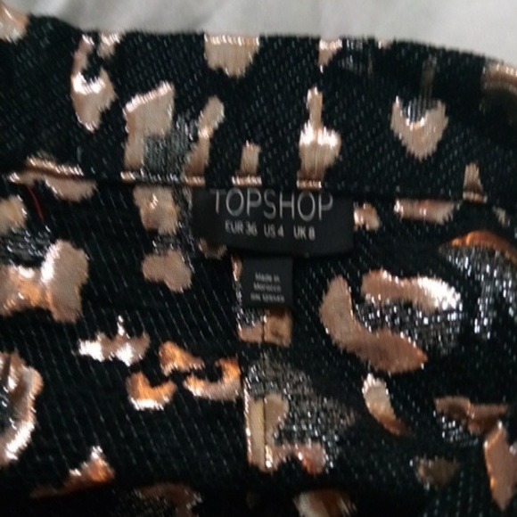 Top shop size 4 leapord print mini skirt - Picture 3 of 3